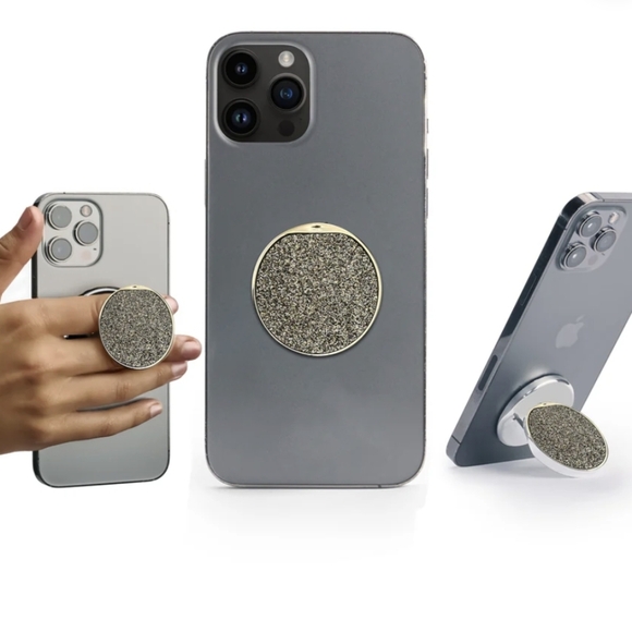 Handl‎ O Phone Grip In Gold Sparkle1 - Picture 4 of 5